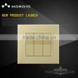 2016 High Quality 3 Gang 1 Way Golden Color pc Material thumbnail-2