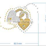 Gold and Silver Rhinestone Iron on Glitter Material Fashion Hotfix Motif thumbnail-1