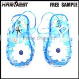 Cute transparent pvc kid flower jelly shoe for girl , jelly fashion flower child sandal                        
                                                Quality Choice