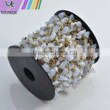 Gemstone Beaded Rosary Chain Wholesale,wire Wrapped Beaded Chain thumbnail-6