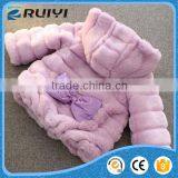 Girls Cheap Winter Fur Hoodie Red Fur Hoodie Kids thumbnail-4