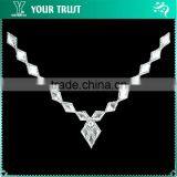 Fashion Ribbon Lady Crystal Jewelry Rhinestone Bead Necklace thumbnail-5