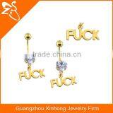 High Quality 316l Stainless Steel Sexy Words Belly Rings Body Piercing Jewelry thumbnail-5