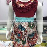 2016 Newest Boutique Girls Summer Outfits Popular Style Squirrel Printing Top Cotton Ruffle Outfits thumbnail-5