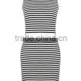 New Fashion Lady Dress Bodycon Fit Dress Tripe High Neck Fashion Dress 2015 thumbnail-4