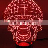 Battery Operated 3D Light/USB Recharge Acrylic Table Lamp With Customized Design