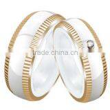 Zirconia Ceramic Ring, Stainless Steel Wedding Rings With Combined White Ceramic,unique Jewelry Hot Sale in Albaba Website thumbnail-1