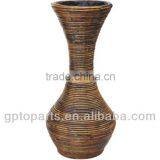 Chinese Handcraft Wicker Floor Vase New Rattan Big Tall Decorative Flower Vase Wholesale thumbnail-3