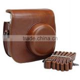 Carrying Bag Brown PU Leather Case for Fujifilm Instax Mini 8 Camera