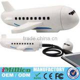 OEM PVC Custom Airplane Shape Power Bank With 2600mAh
