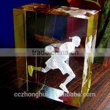 2016 Newest Yellow Light Engraved Running Man Crystal Cube