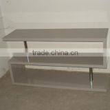 2016ELEGANTMDFBOOKSHELFHIGHGLOSSYPAINTBLACKWHITE RED TV STANDMETALSHELFSTORAGESHELFWOOD thumbnail-4