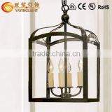 American Village restaurant lights creative personality wrought iron candle chandelier