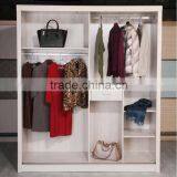 Easy to Assemble Anti-bacterium White Pine Cheap Wardrobe thumbnail-2