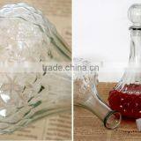 800ml Diamond Shaped Glass Jar for Wine With Lid thumbnail-1