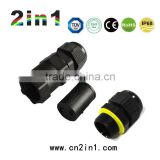 PG12 2P IP68 Soldering Electric Cable Wire Waterproof Connector