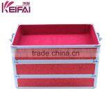 Personalized Red Sequin Aluminum Makeup Vanity Box With Lock thumbnail-5
