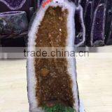 Natural Citrine Crystal Geode Cluster for Sale thumbnail-2