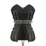 Waist Slimming Steel Bone Corset in Black thumbnail-2
