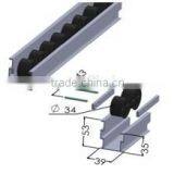 JY-2045D| Sliding Track With Aluminium Groove Plus Diameter 34mm Black Wheels| Portable Plastic Roller Wheels Conveyor thumbnail-2