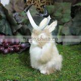 Easter Bunny Furry Animal Taxidermy Decor Chinese Zodiac Toys thumbnail-2