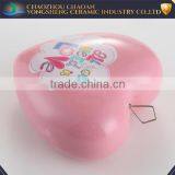 Promotional Pink Heart Ceramic China Home Decor Wholesale thumbnail-1