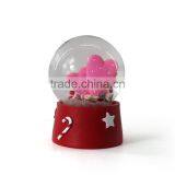 Double Heart Shape Personalized Snow Globe thumbnail-5