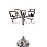 Silver Finish Brass Five Arms Candelabra thumbnail-1