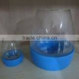 Fake Stone Candle Holder With Cylinder Glass thumbnail-2