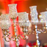 Home Decorations 5 Ball Arms Crystal Candle Holder, Wedding Crystal Centerpiece thumbnail-3