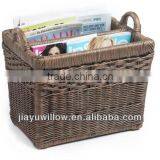 Linyi Wholesale Exquisite Willow Magazine File Basket With 100%handmade thumbnail-1
