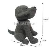 Store More Simple Design Grey Stripe Sand Stuffed Dog Door Stops thumbnail-2