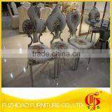 Modern Poker Dining Chair With Flower Fabric thumbnail-2