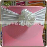 Beautiful Satin Flower and Spandex Chair Sash thumbnail-1