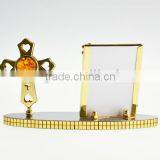 New Product 24K Gold Plated Cross Photo Holder With Crystals From Swarovski thumbnail-2