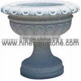 White Stone Flower Pot thumbnail-1