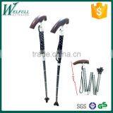 Crutch for Old, Telescopic Cane, Wooden Handle, Foldable Cane SZ20001 thumbnail-1