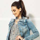 China Factory Supply Ripped Denim Jacket Women for Distress Denim Jacket Customization thumbnail-5