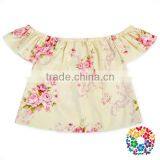 Latest Fashion Design Cute Pattern Cotton Tops Summer Boutique Off Shoulder Clothes Baby thumbnail-3
