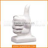 White Resin Hand Figurine Victory Posture for Home Decoration thumbnail-4
