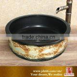 Large Ceramic Toto Wash Basin Carved With Wood Color Pattern thumbnail-1