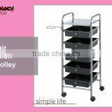 10 Tier Metal Wagon Organizer Cart Storage Plastic Drawer Cart Trolley thumbnail-2