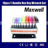 10pcs T-Handle Hex Key Wrench Set