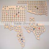 Hot Selling Beer Cap Maps Bottle Beer Soda Pop Wood Cap Organizer thumbnail-6