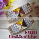 New design rectangle rhinestone shoe buckle metal accessories for women shoes