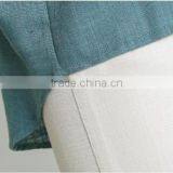 Fashion Round Neck Short Sleeve Linen Casual Women T-shirt Made in China thumbnail-6