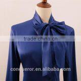 Made to Measurepurple Silk Cotton Blended Business and Casual Shirt for Office Women thumbnail-2