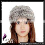 CX-E-10C Wholesale Good Quality Knit Rabbit Fur Elastic Head Band thumbnail-4
