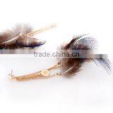 Parrot Feather Earrings Ecological Handicraft Earring Girls Bar Party Earrings thumbnail-2