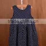 Wholesale Summer Baby Girl Cotton Dresses Infant Polka Dot Design Girls Party Dress With Lace Bottom thumbnail-2